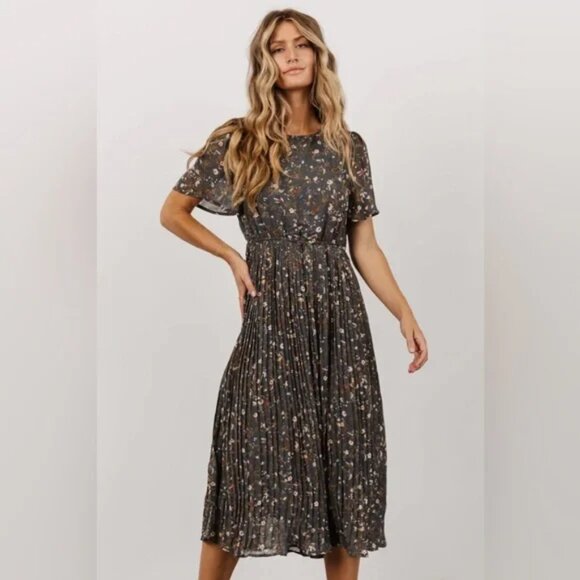 Baltic Born Belfast Pleated Midi Dress Size S NWT - Picture 1 of 12